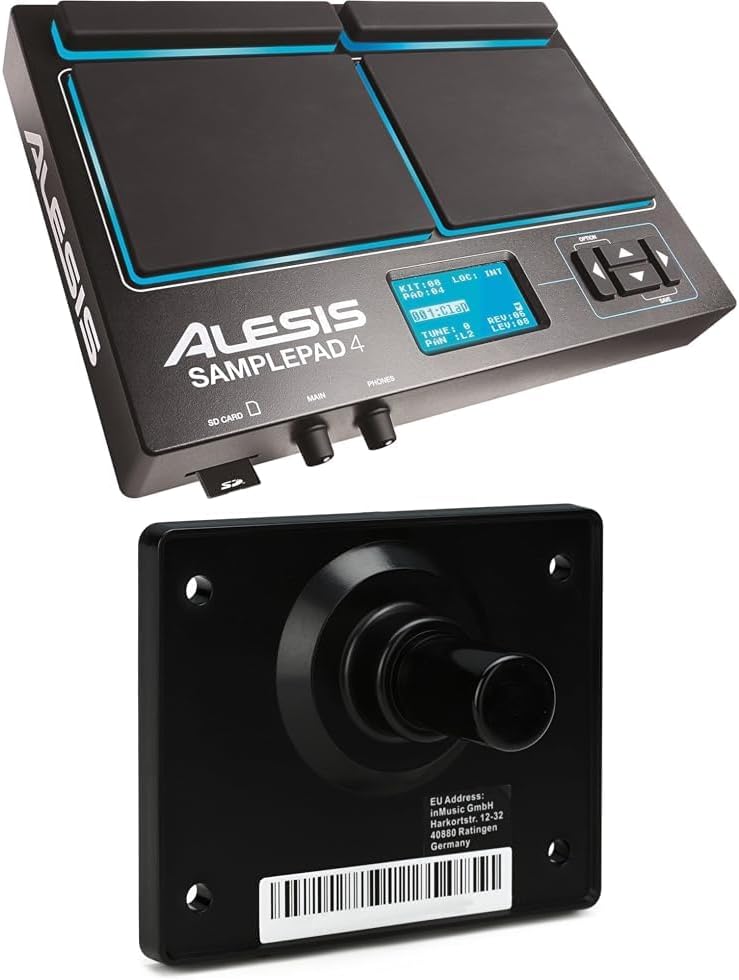 Alesis Sample Pad 4 - Compact Percussion and Sample Triggering Instrument with 4 Velocity-Sensitive Pads, 25 Drum Sounds and SD/SDHC Card Slot