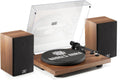 ANGELS HORN Vinyl Record Player with Speakers, Bluetooth Hi-Fi Turntable | Built-in Phono Preamp, Belt Drive 2-Speed, Adjustable Counterweight, Pitch Control