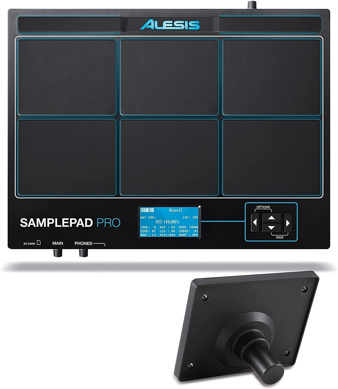 Alesis Sample Pad 4 - Compact Percussion and Sample Triggering Instrument with 4 Velocity-Sensitive Pads, 25 Drum Sounds and SD/SDHC Card Slot